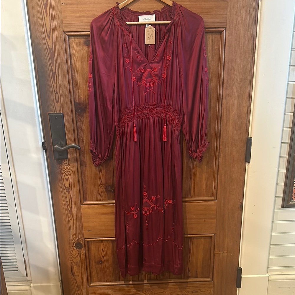 Women's silk Embroidered Dress